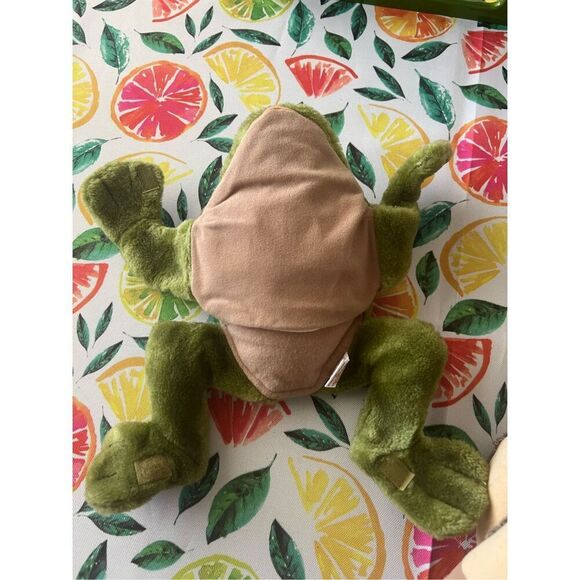 Three vintage plush hand puppets, jack rabbit, raccoon and frog folkmanis, dakin - Picture 11 of 16